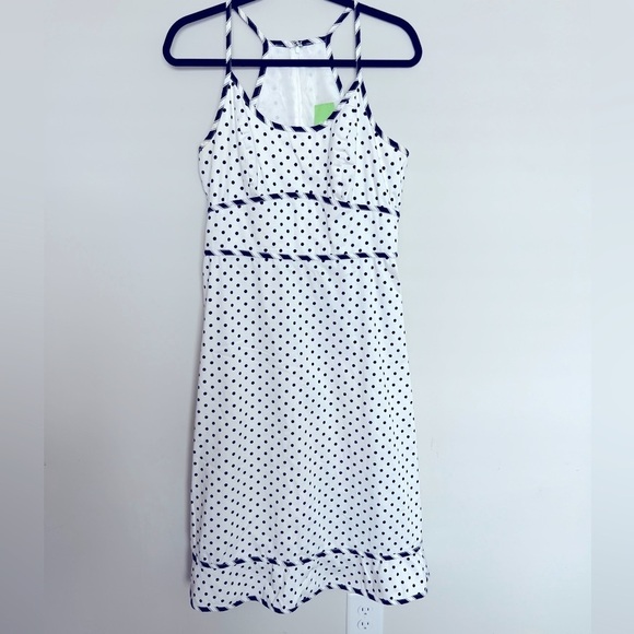 Amy Byer Dresses & Skirts - Citrine Spaghetti strap black and white polka dot dress cotton Size 10